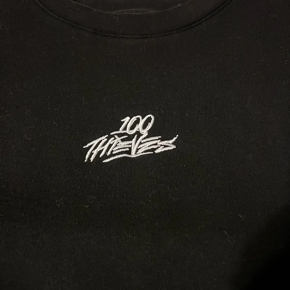 NWOT 100 thieves enter infinity black crewneck - Picture 1 of 4